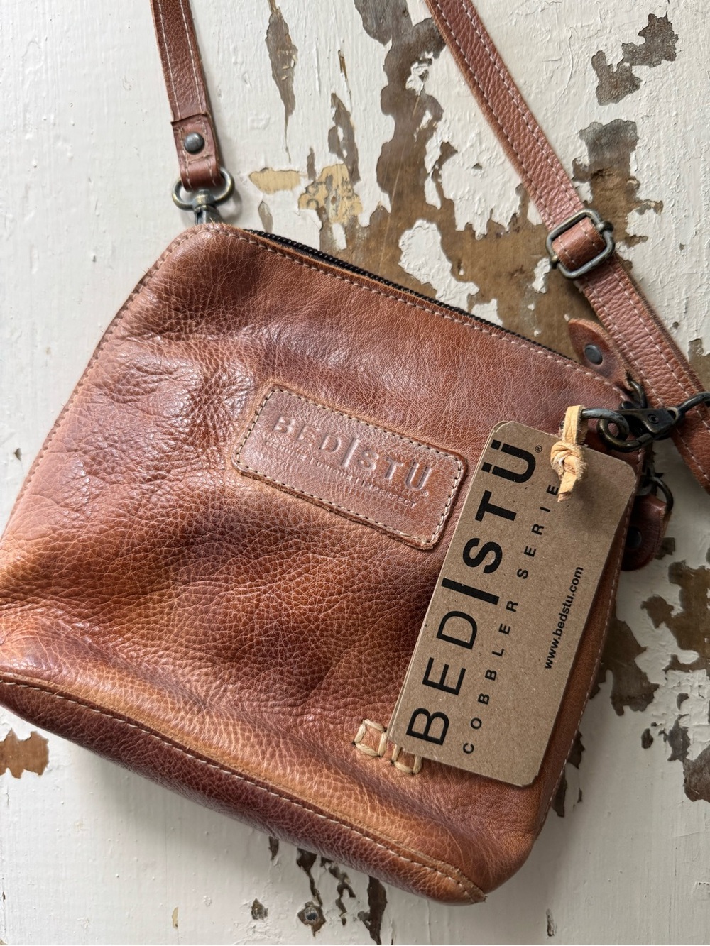 BED|STU Rustic Brown Leather Crossbody Bag